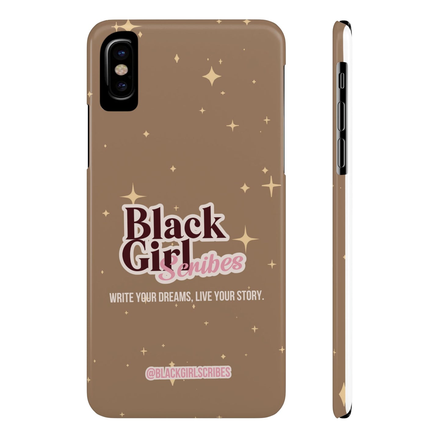 Black Girls Scribes | Slim Phone Cases | Brown