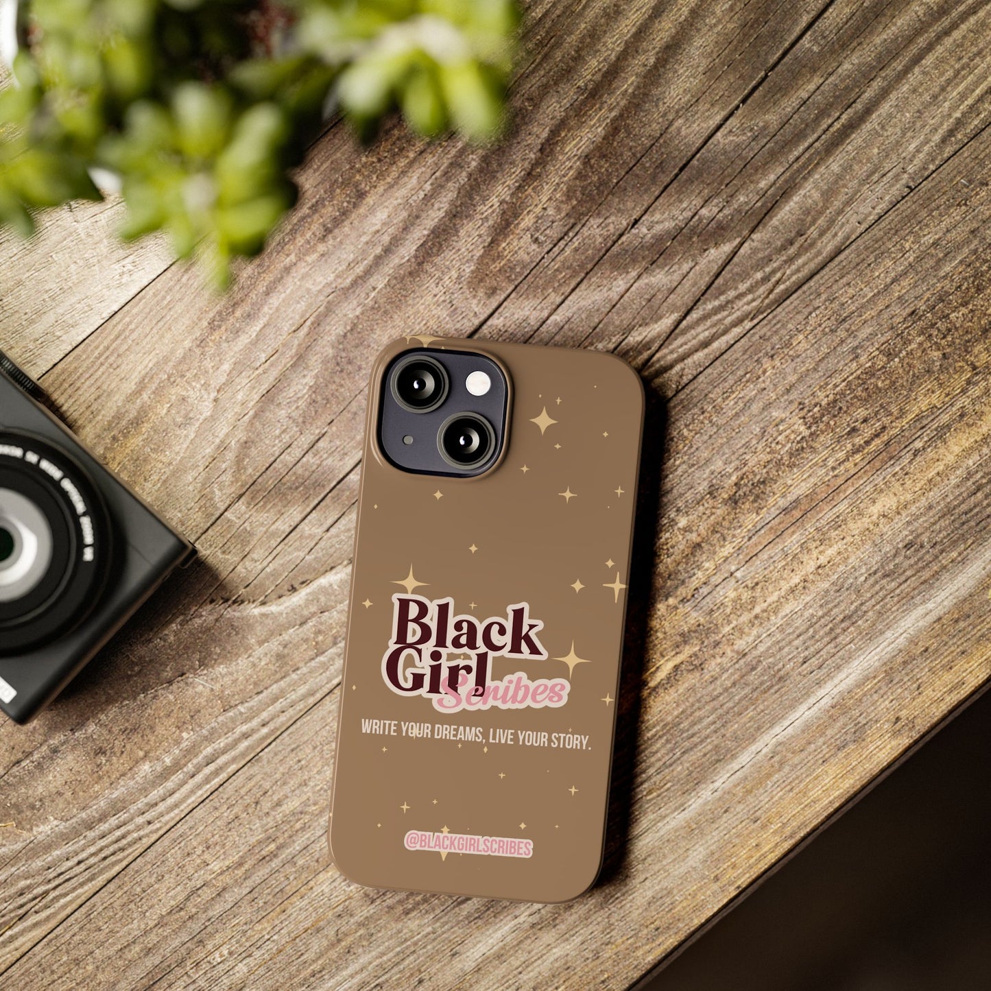 Black Girls Scribes | Slim Phone Cases | Brown