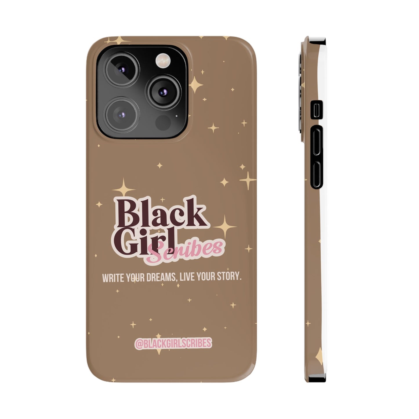 Black Girls Scribes | Slim Phone Cases | Brown