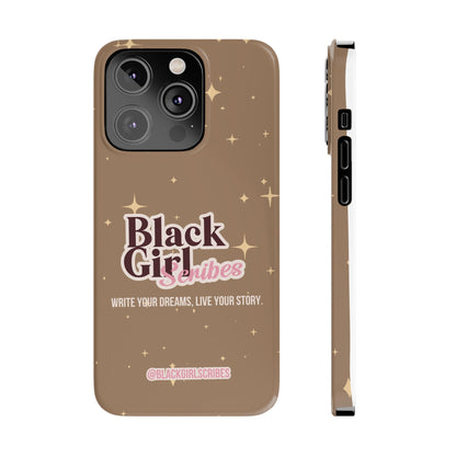 Black Girls Scribes | Slim Phone Cases | Brown