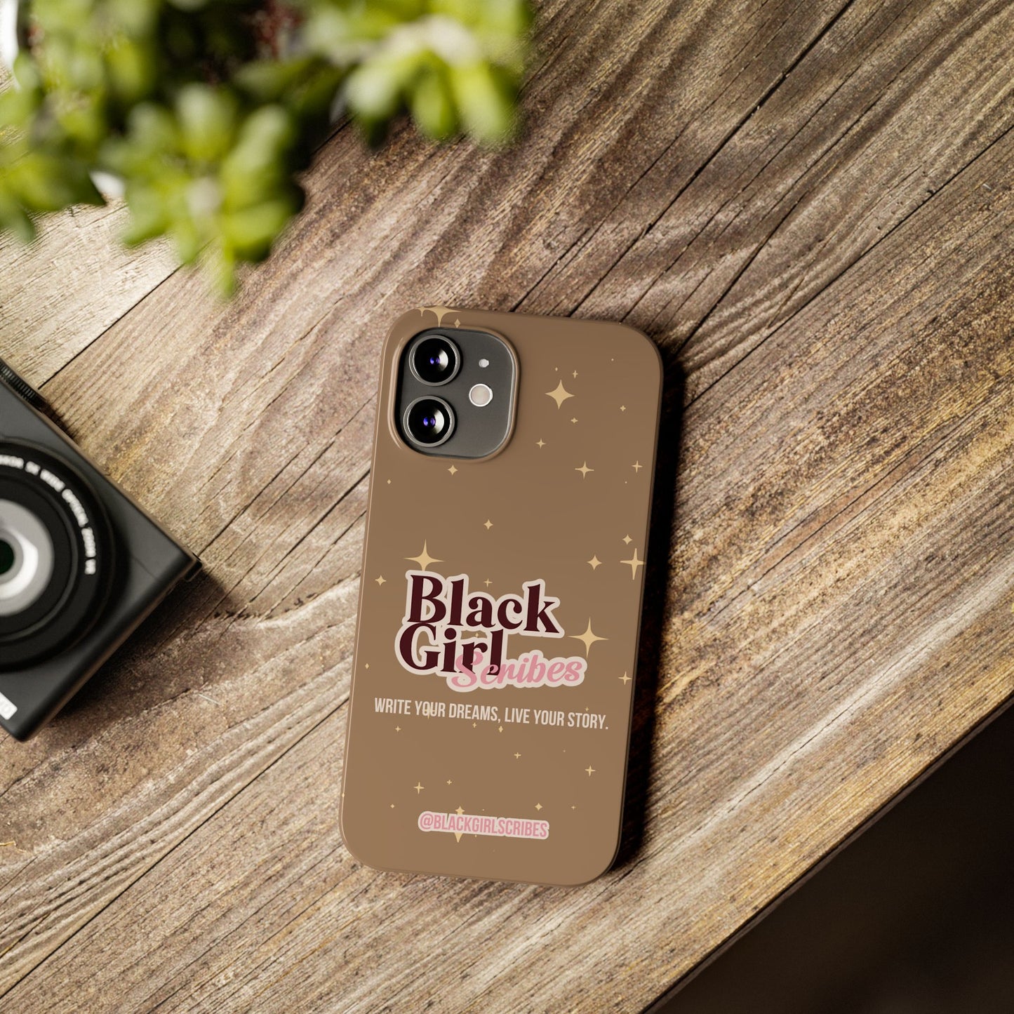 Black Girls Scribes | Slim Phone Cases | Brown