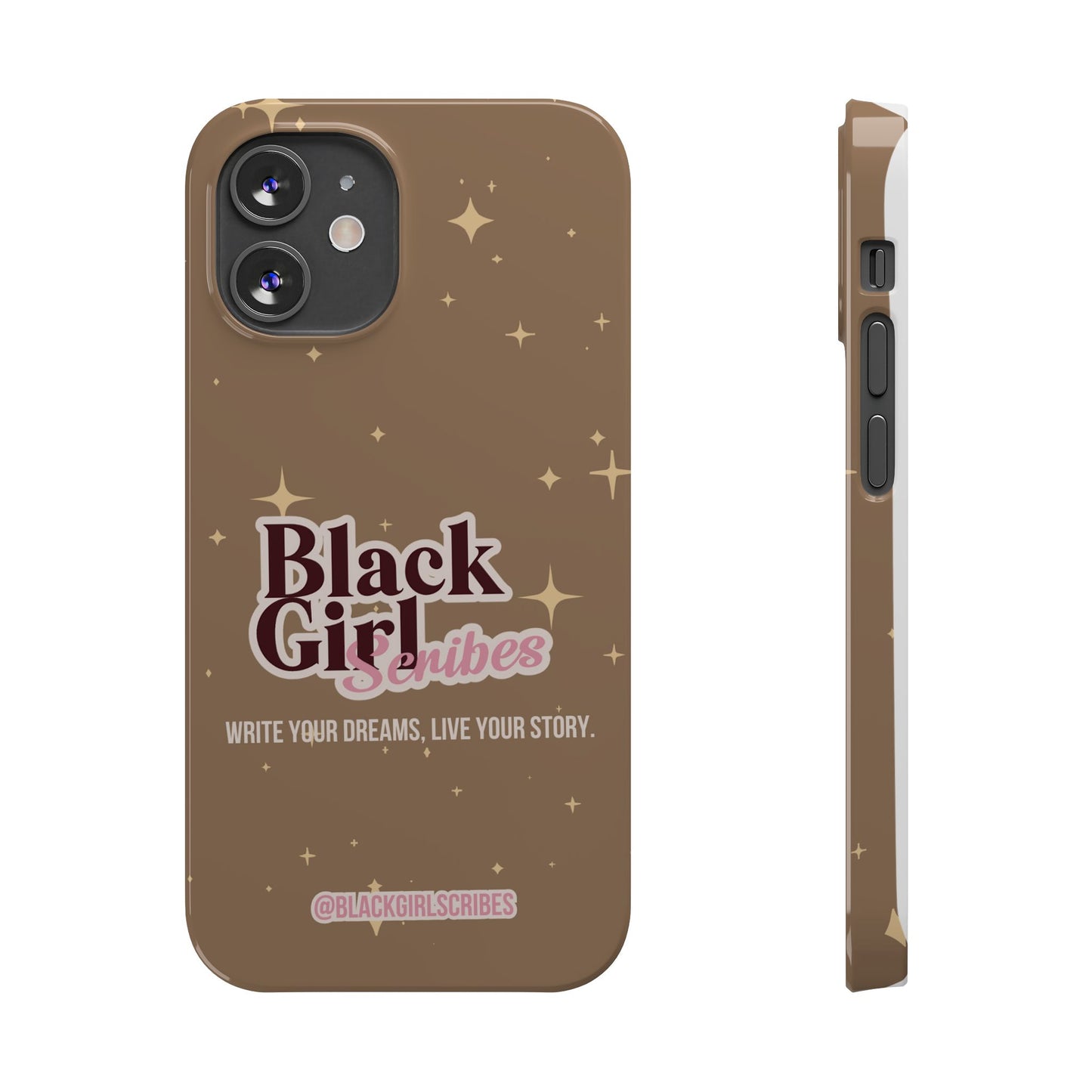 Black Girls Scribes | Slim Phone Cases | Brown