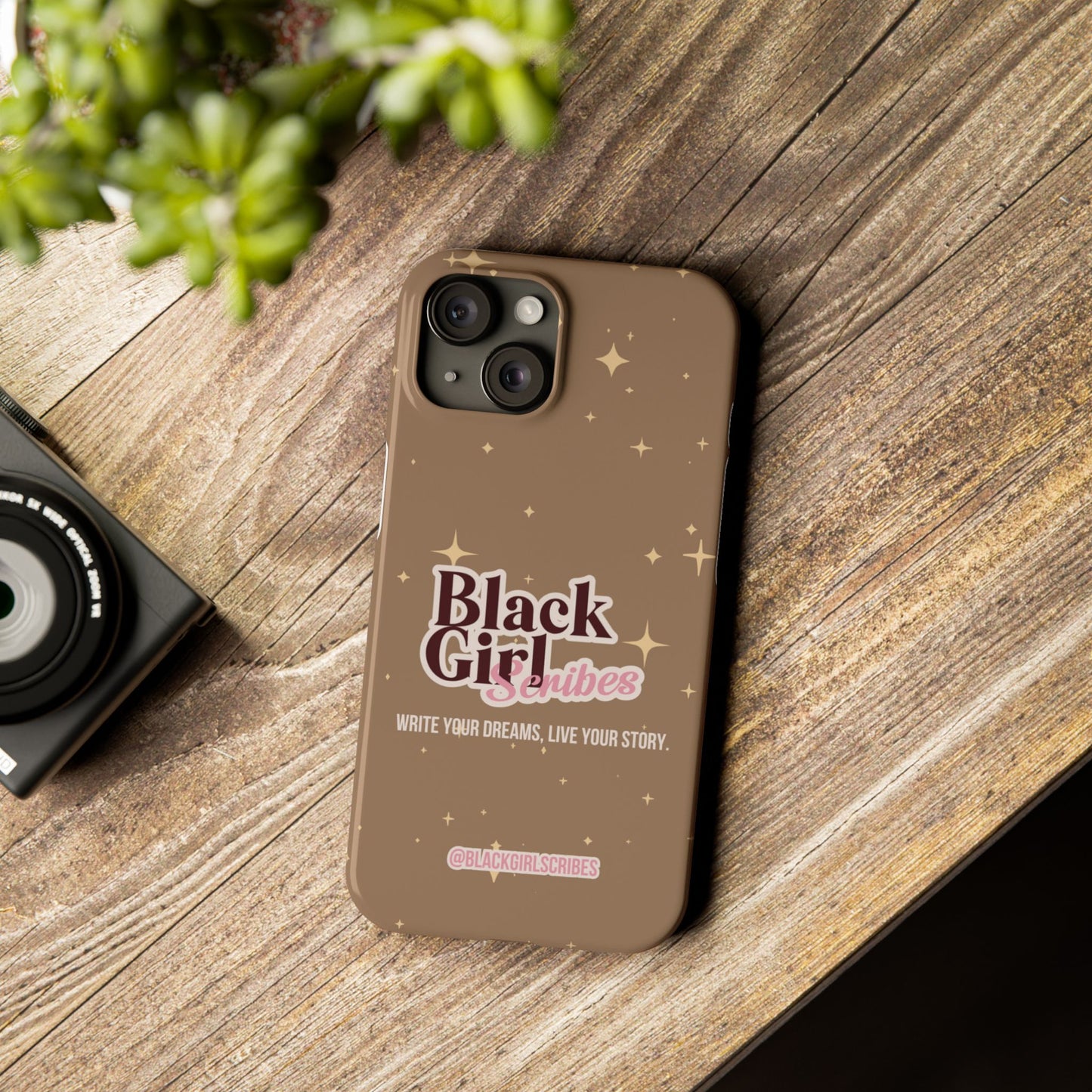 Black Girls Scribes | Slim Phone Cases | Brown