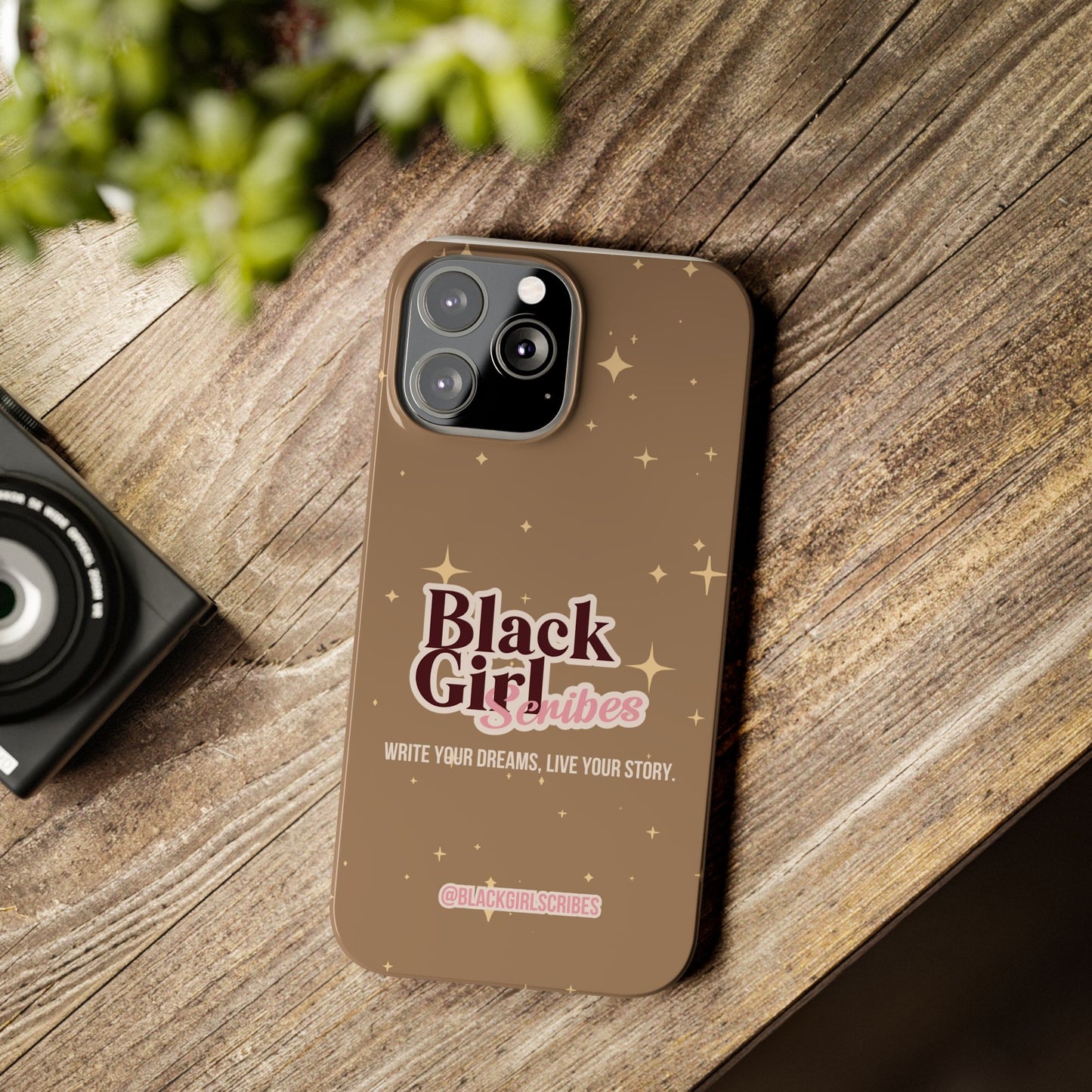 Black Girls Scribes | Slim Phone Cases | Brown