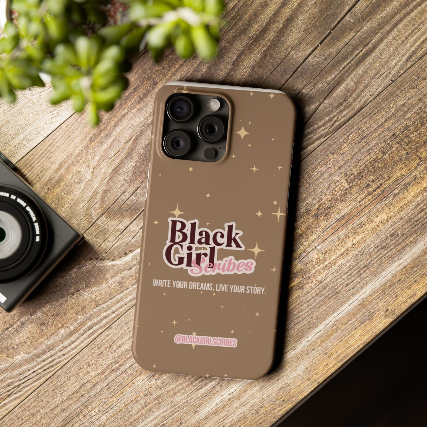 Black Girls Scribes | Slim Phone Cases | Brown