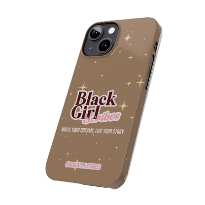 Black Girls Scribes | Slim Phone Cases | Brown