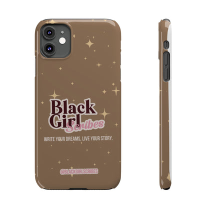 Black Girls Scribes | Slim Phone Cases | Brown