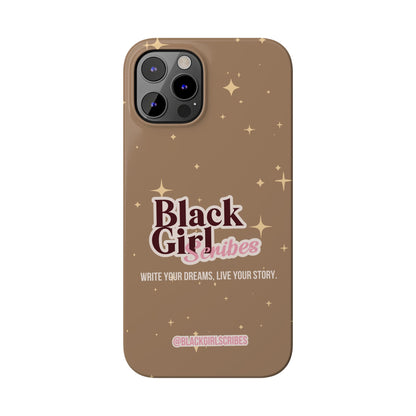 Black Girls Scribes | Slim Phone Cases | Brown