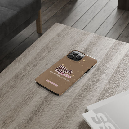 Black Girls Scribes | Slim Phone Cases | Brown