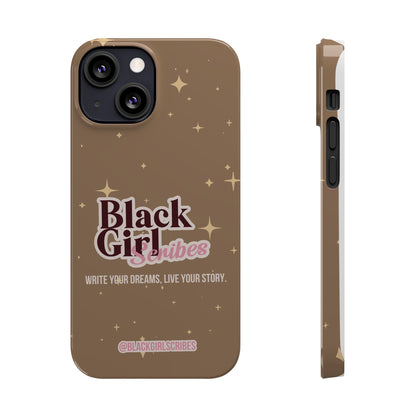 Black Girls Scribes | Slim Phone Cases | Brown