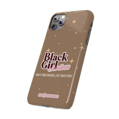 Black Girls Scribes | Slim Phone Cases | Brown