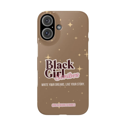 Black Girls Scribes | Slim Phone Cases | Brown