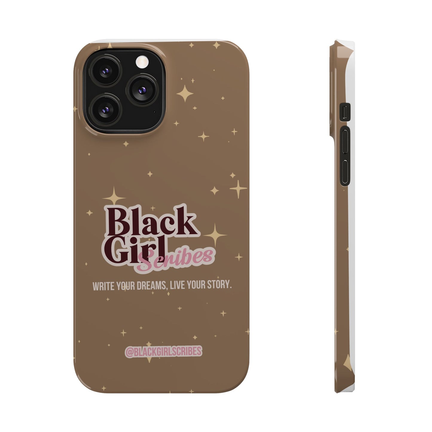 Black Girls Scribes | Slim Phone Cases | Brown