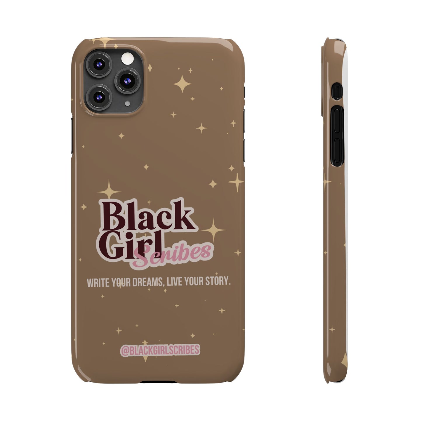 Black Girls Scribes | Slim Phone Cases | Brown