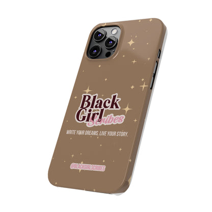 Black Girls Scribes | Slim Phone Cases | Brown