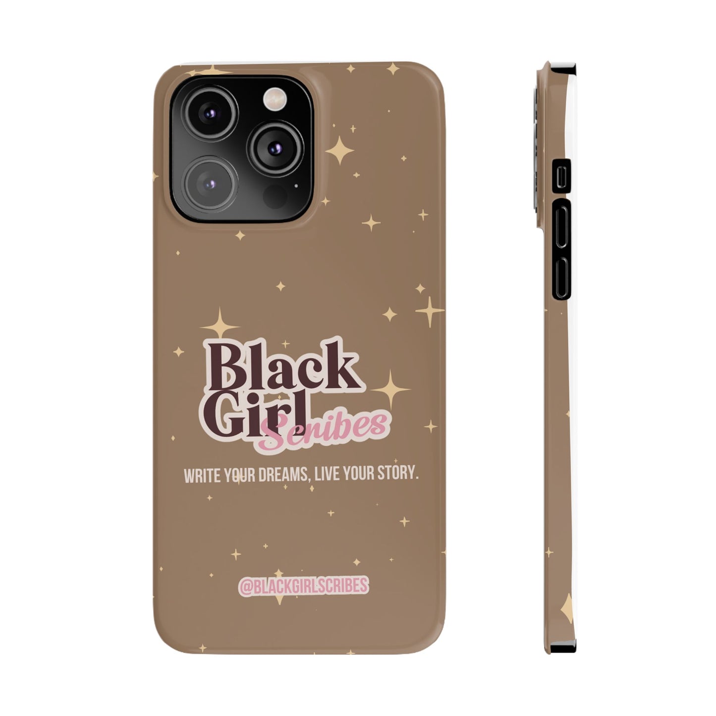 Black Girls Scribes | Slim Phone Cases | Brown