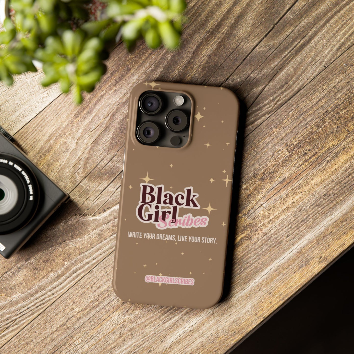 Black Girls Scribes | Slim Phone Cases | Brown