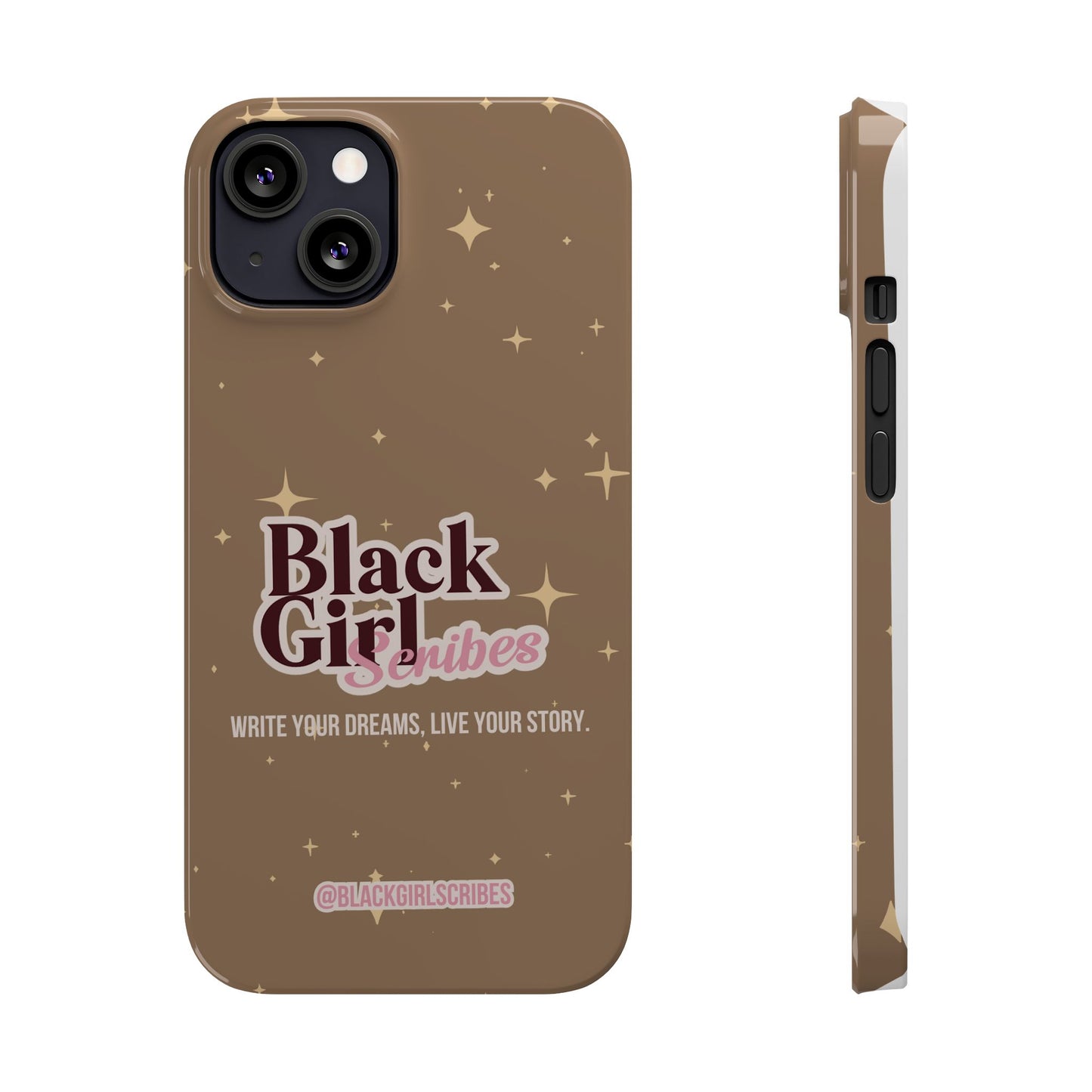 Black Girls Scribes | Slim Phone Cases | Brown