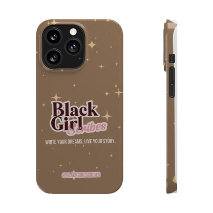 Black Girls Scribes | Slim Phone Cases | Brown