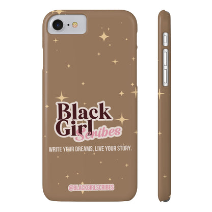 Black Girls Scribes | Slim Phone Cases | Brown