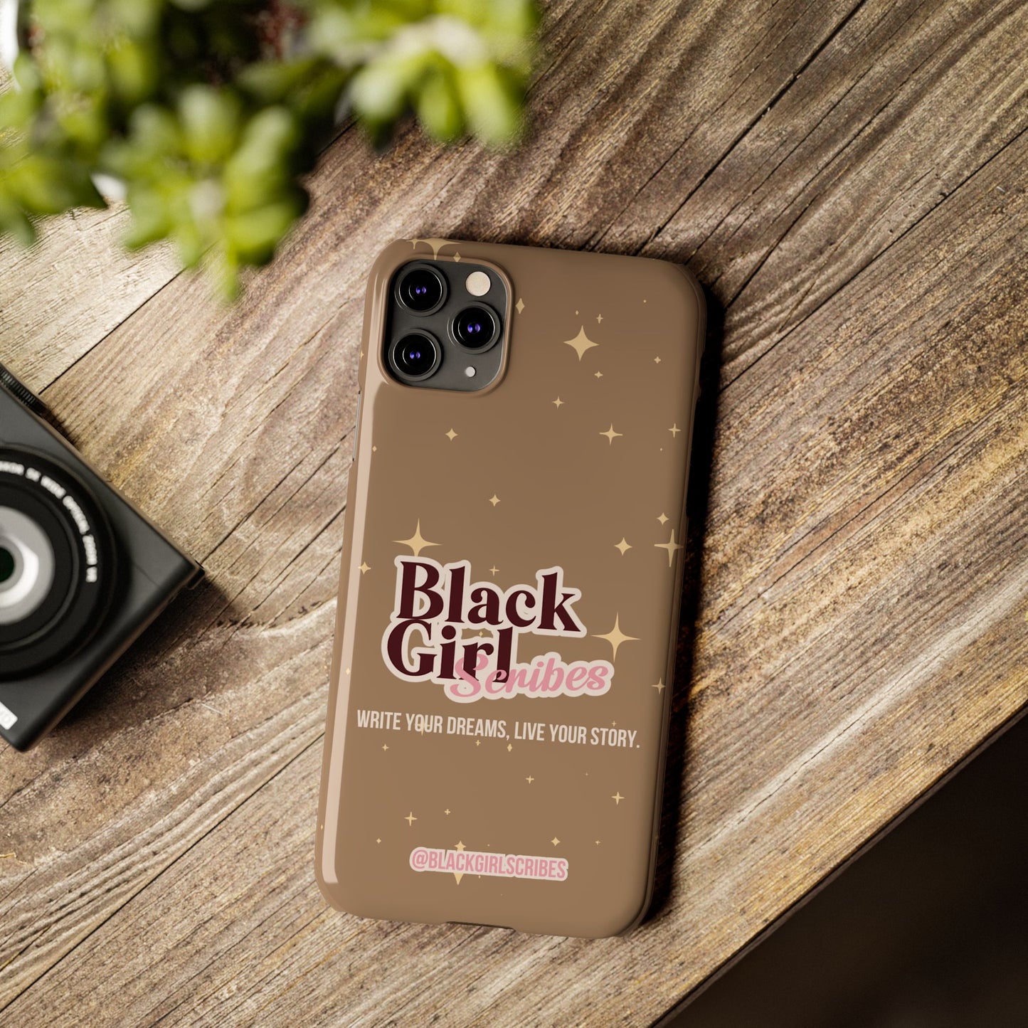 Black Girls Scribes | Slim Phone Cases | Brown